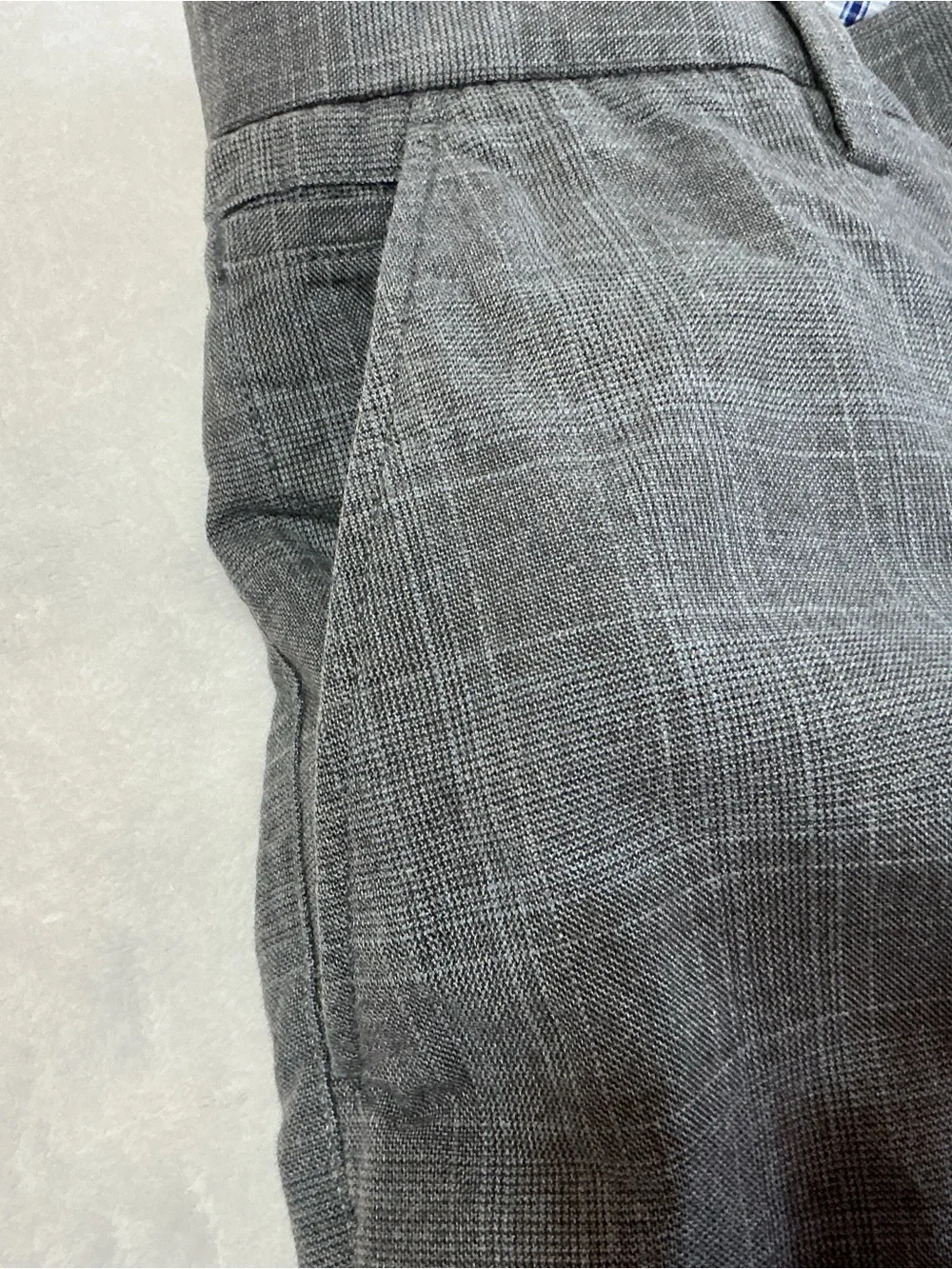 Banana Republic Kentfield Windowpane Plaid Pants 554432 Charcoal Gray Waist 31